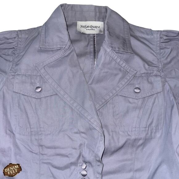 Tom Ford for YVES SAINT LAURENT 2004 (YSL) Runway Jacket Lilac/Grey Size F38 - Picture 8 of 16